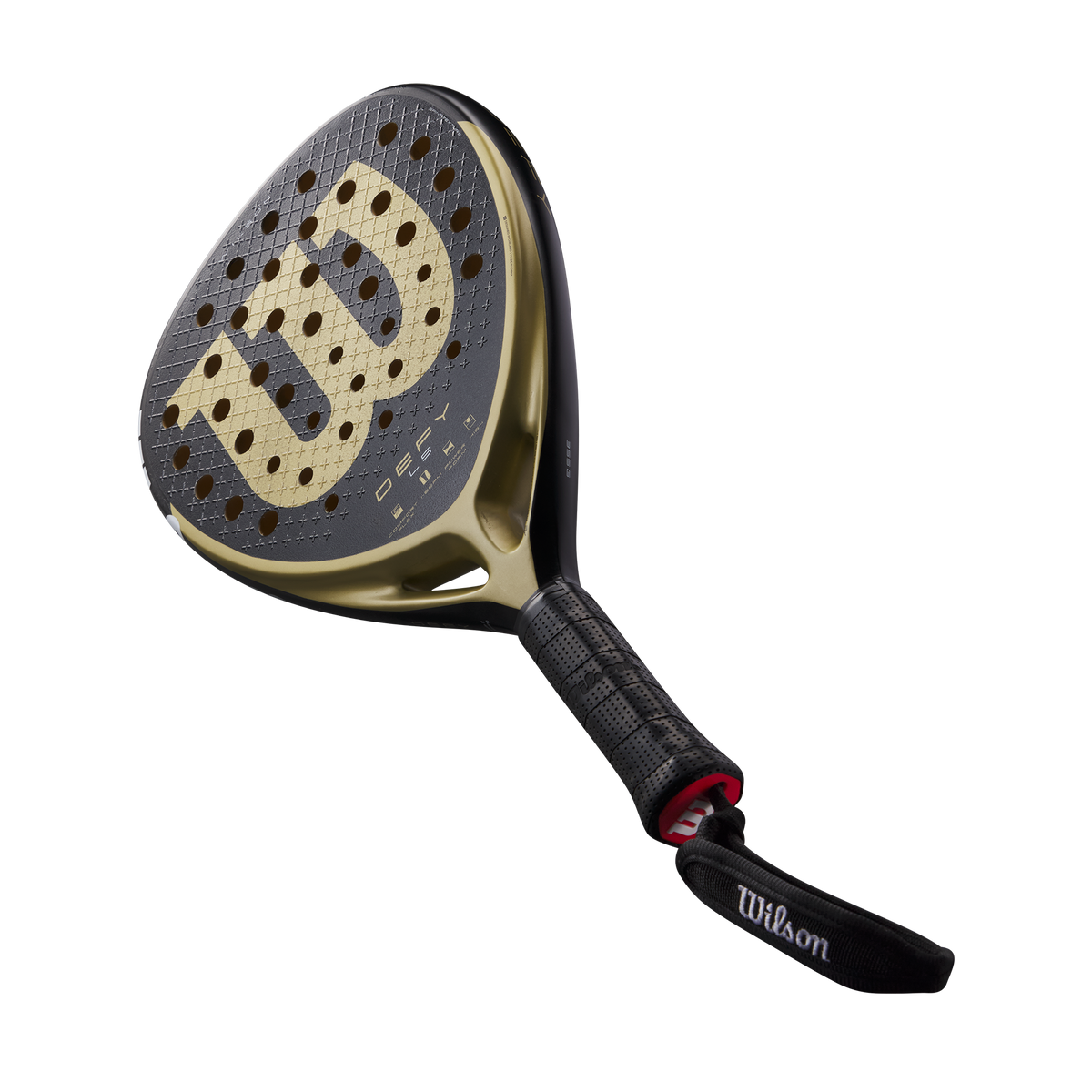Wilson Defy LS V1 Padel Racket, Black/Gold - alternate view 5