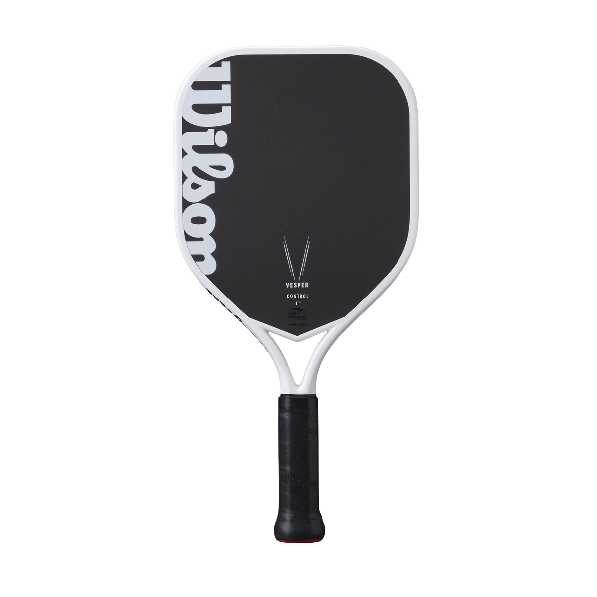 Wilson Vesper Control 17 Pickleball Paddle, Black - main view