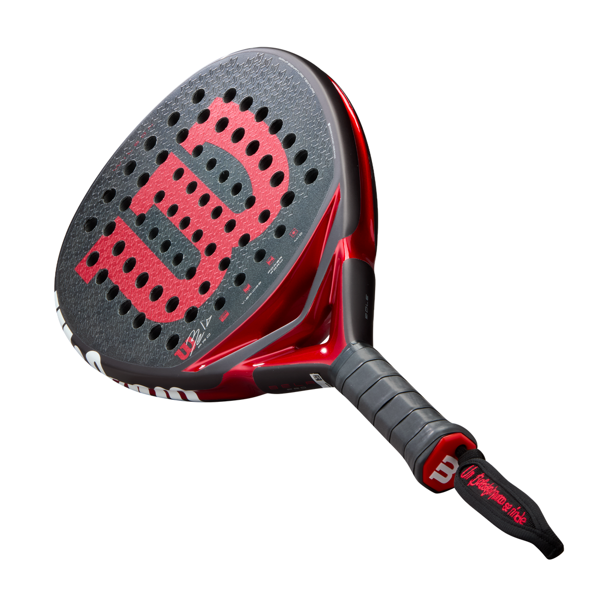 Wilson Bela Pro V3 Padel Racket, Black/Red - alternate view 6