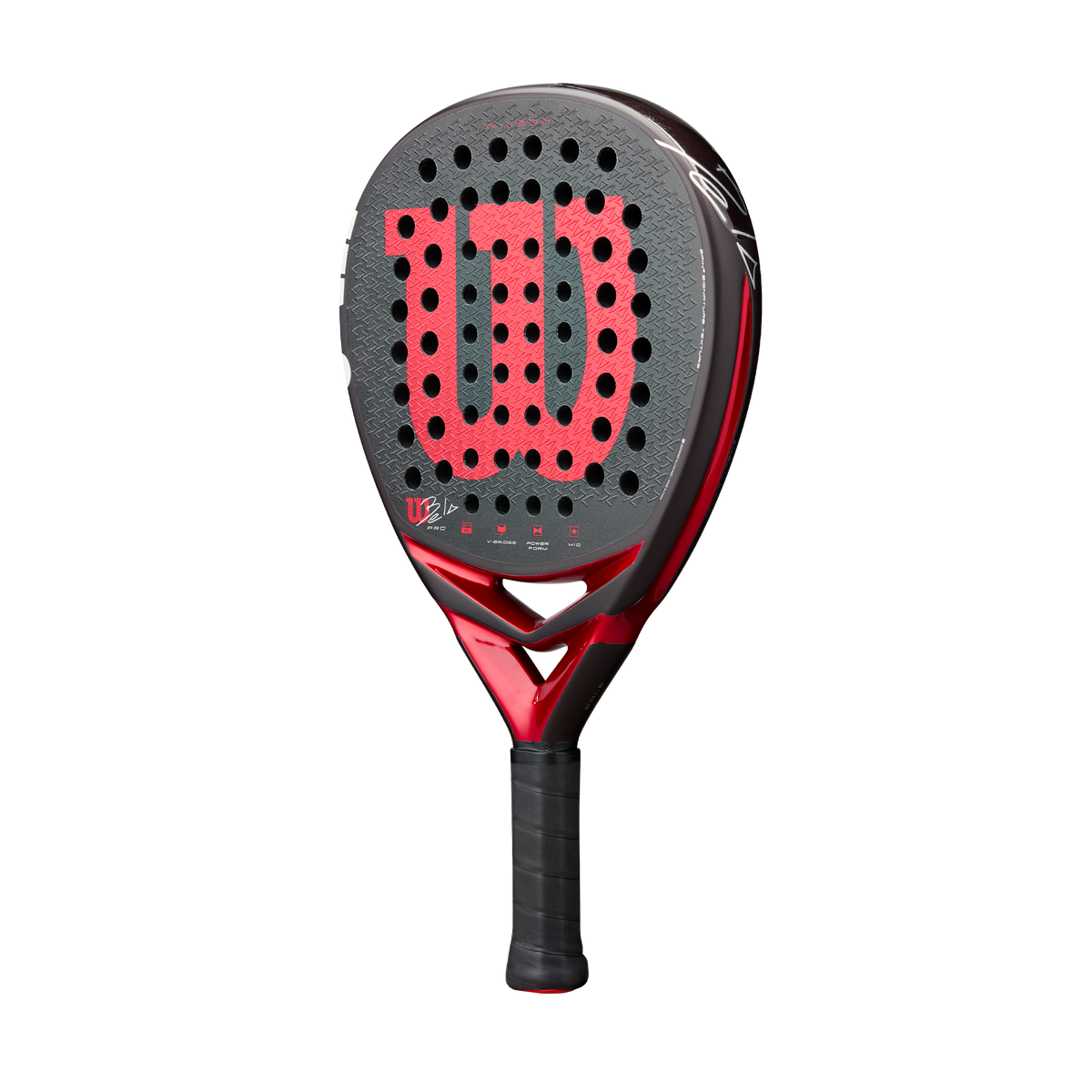 Wilson Bela Pro V3 Padel Racket, Black/Red - alternate view 2