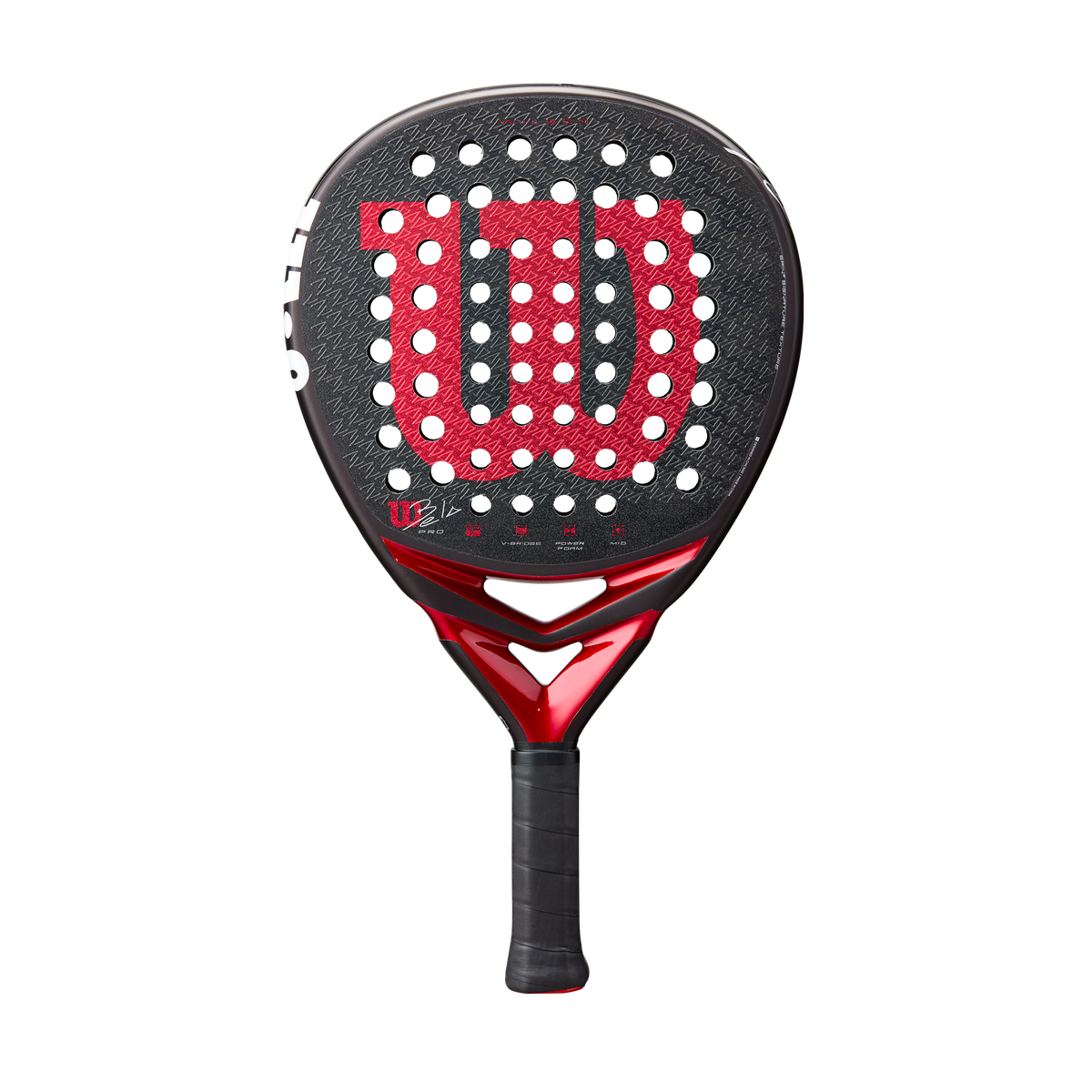 Wilson Bela Pro V3 Padel Racket, Black/Red - main view