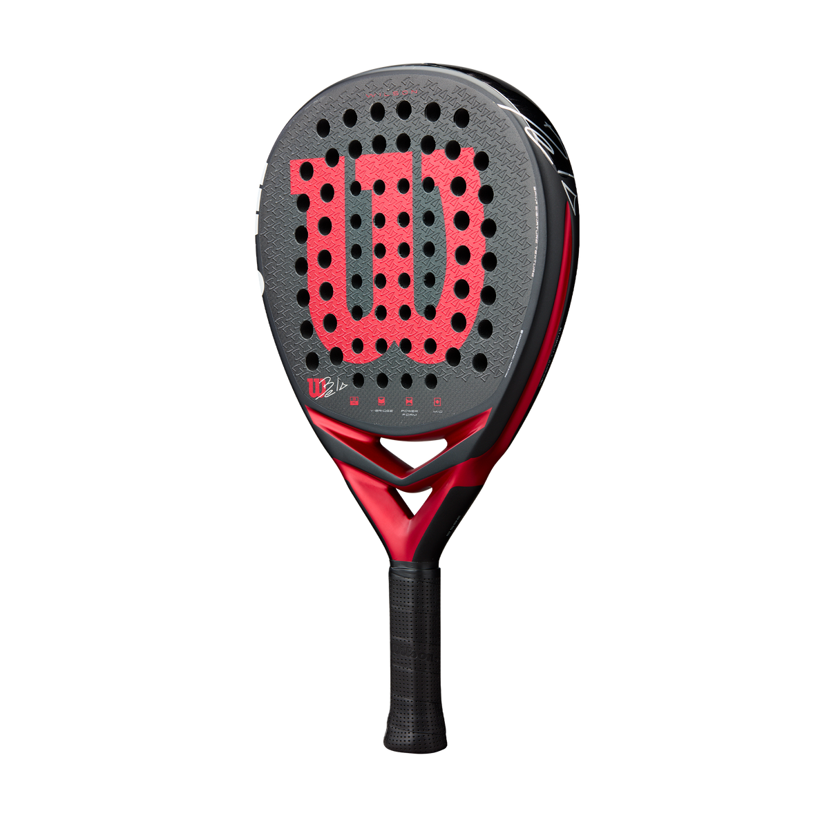Wilson Bela V3 Padel Racket, Black/Red - alternate view 2