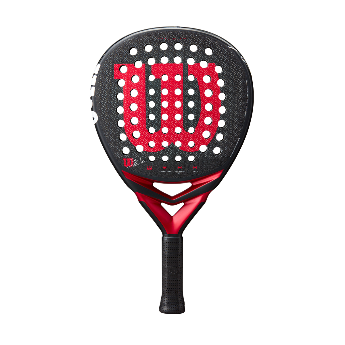 Wilson Bela V3 Padel Racket, Black/Red - main view
