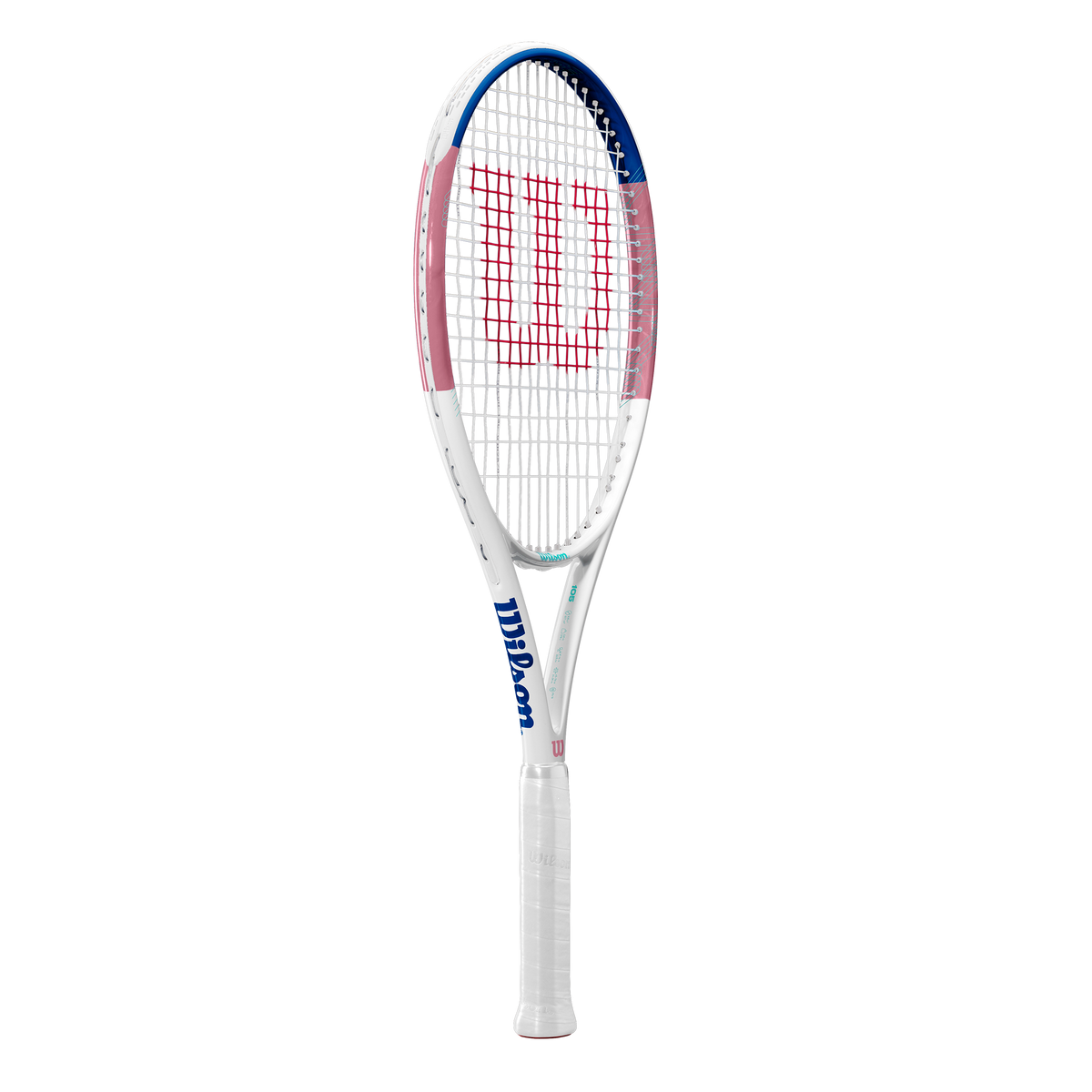 Wilson Allure 105 Tennis Racket, Strung, White/Navy, 4 1/4 Grip - main view