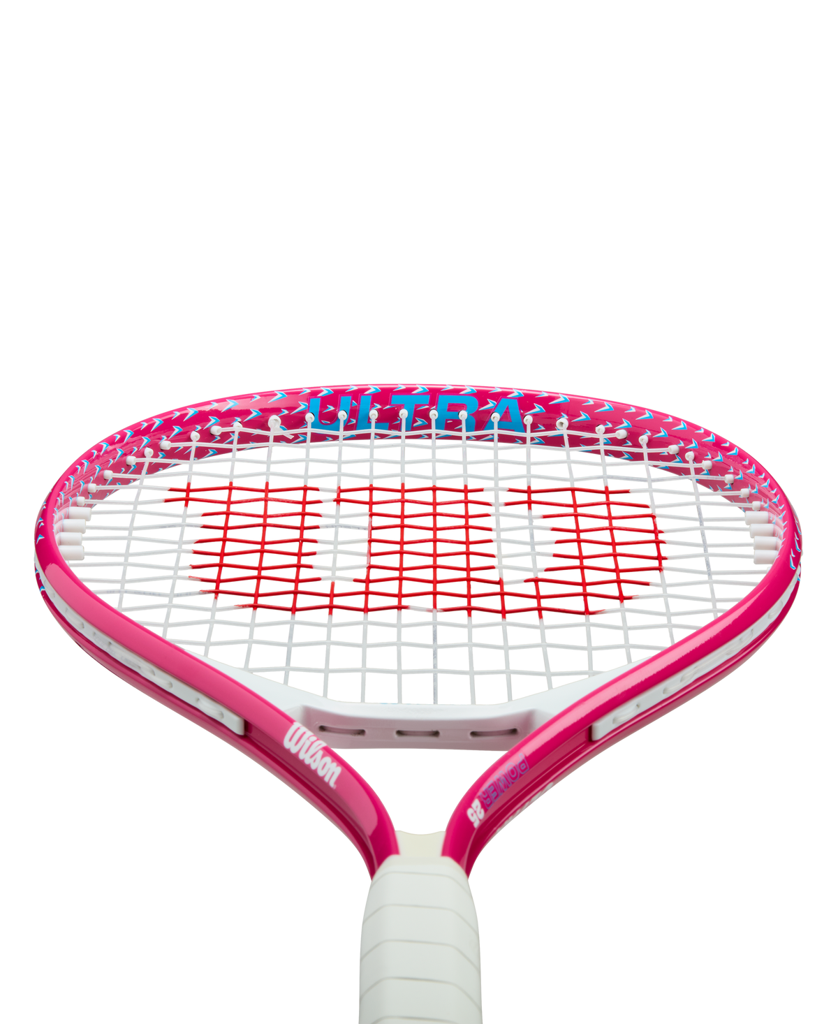 Wilson Ultra Power Junior 25 Tennis Racket, Strung, Pink/White - alternate view 2