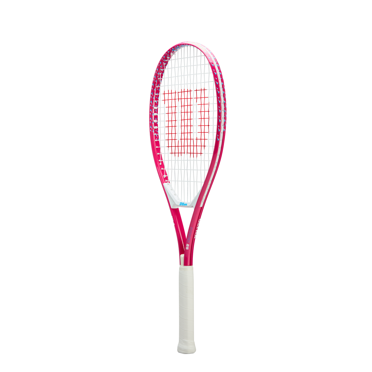 Wilson Ultra Power Junior 25 Tennis Racket, Strung, Pink/White - alternate view 1
