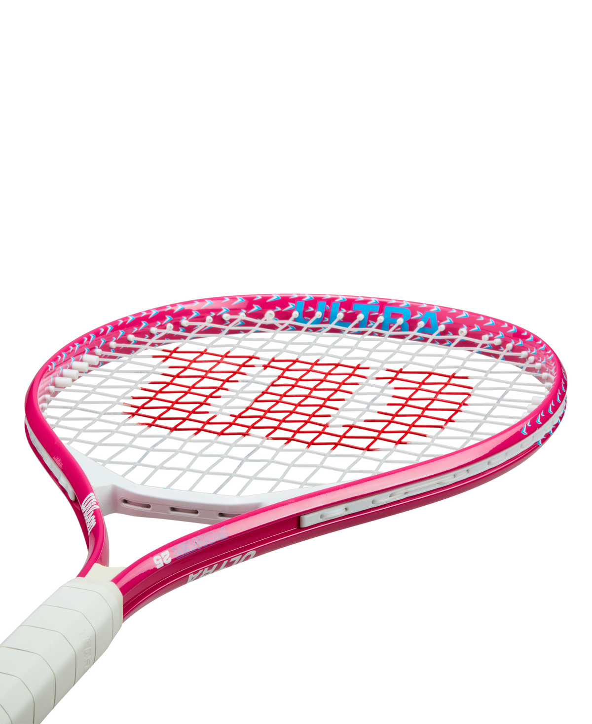 Wilson Ultra Power Junior 25 Tennis Racket, Strung, Pink/White - alternate view 3