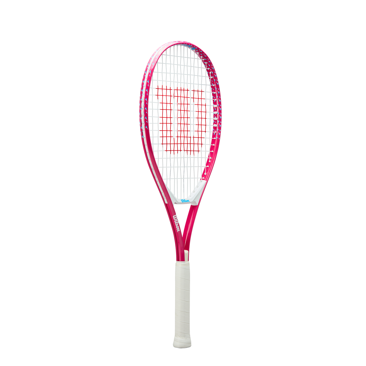 Wilson Ultra Power Junior 25 Tennis Racket, Strung, Pink/White - main view