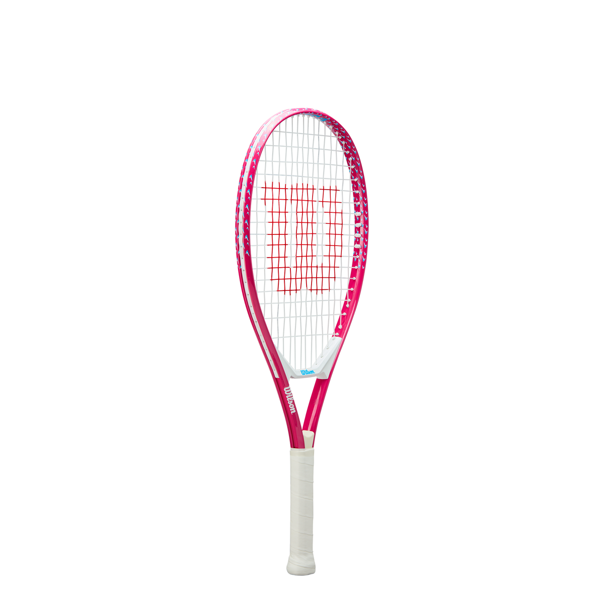 Wilson Ultra Power Junior 23 Tennis Racket, Strung, Pink/White - main view