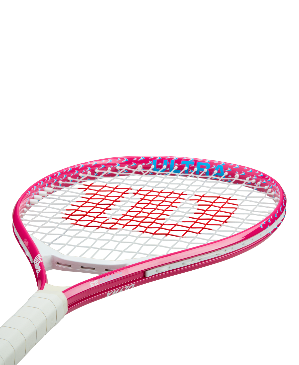 Wilson Ultra Power Junior 23 Tennis Racket, Strung, Pink/White - alternate view 3