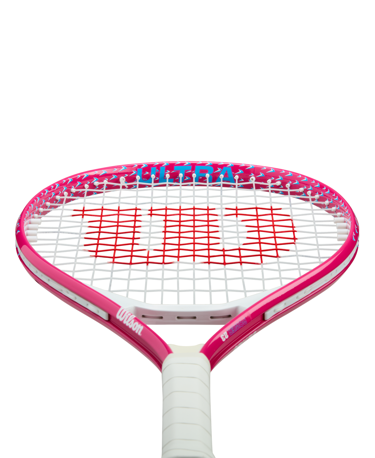 Wilson Ultra Power Junior 23 Tennis Racket, Strung, Pink/White - alternate view 2