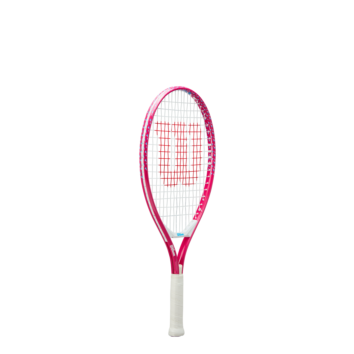Wilson Ultra Power Junior 21 Tennis Racket, Strung, Pink/White - main view