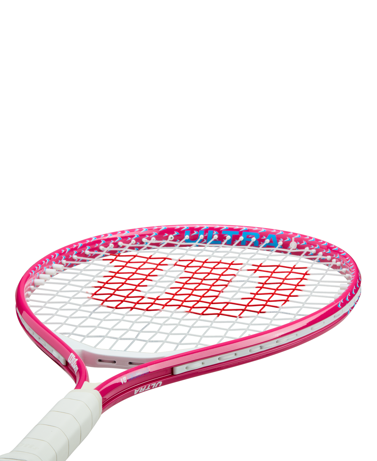 Wilson Ultra Power Junior 21 Tennis Racket, Strung, Pink/White - alternate view 3