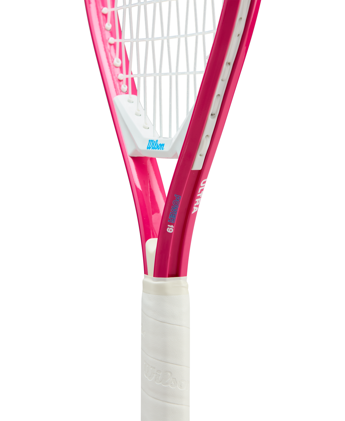 Wilson Ultra Power Jr 19 Tennis Racket, Strung, Pink/White - alternate view 4