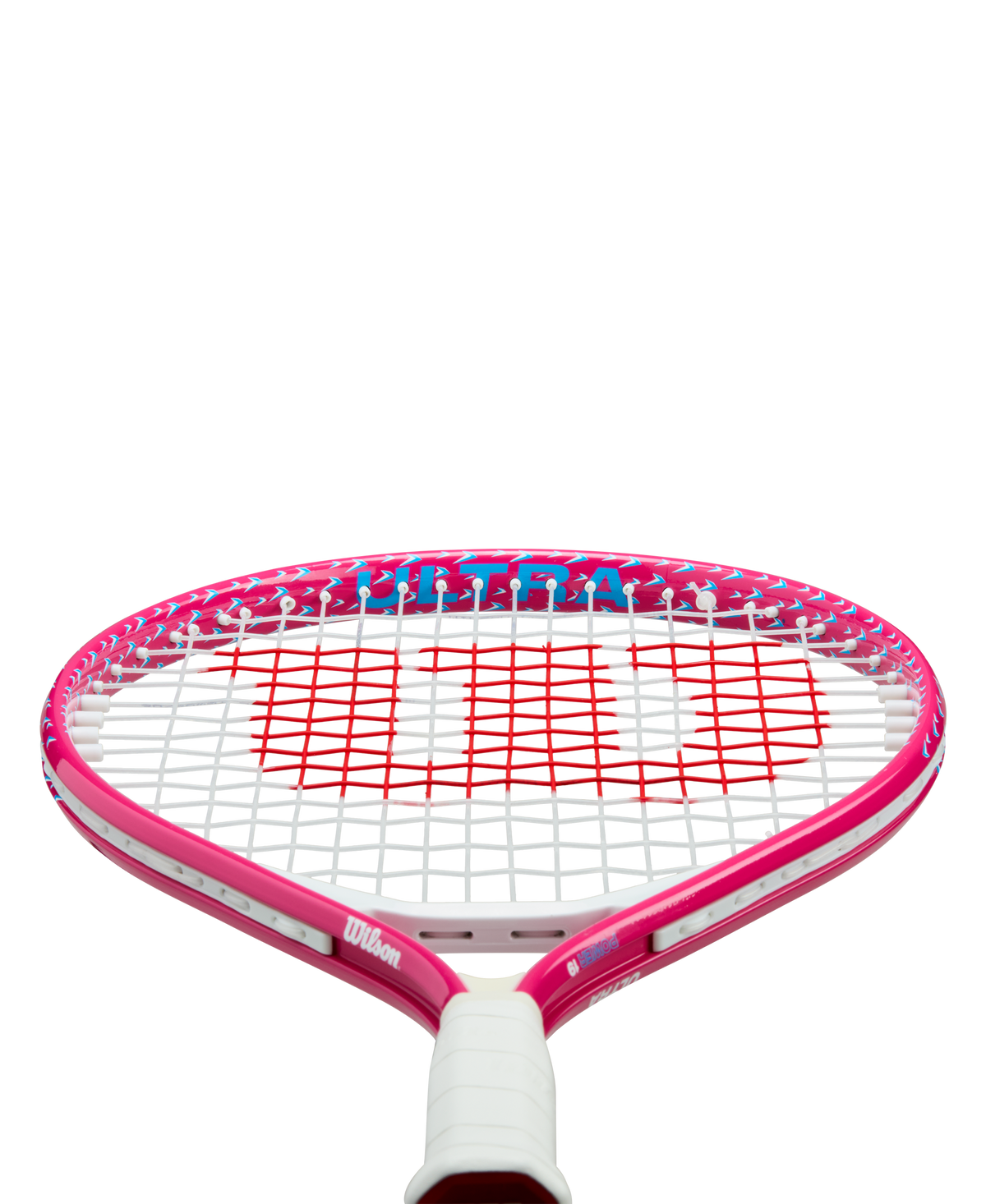 Wilson Ultra Power Jr 19 Tennis Racket, Strung, Pink/White - alternate view 2