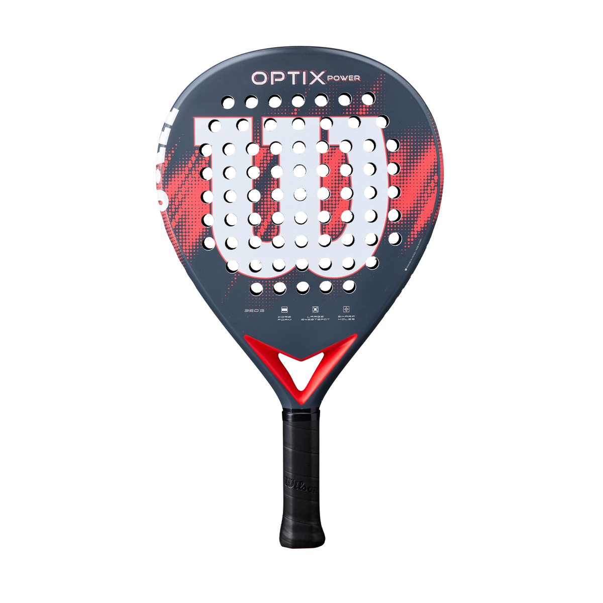 Wilson Optix V2 Power Padel Racket, Red - main view