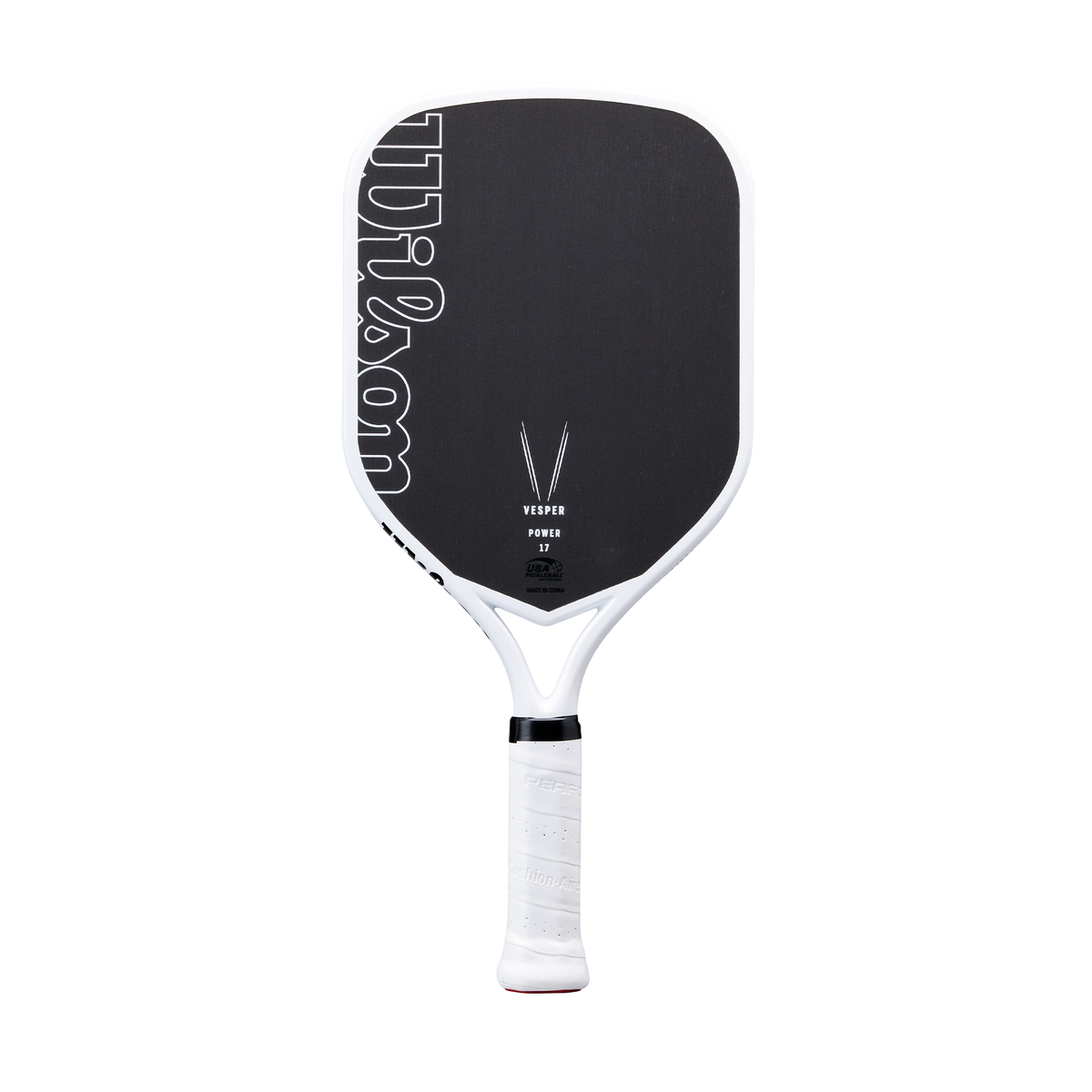 Wilson Vesper Power 17 Pickleball Paddle, Black/White - main view