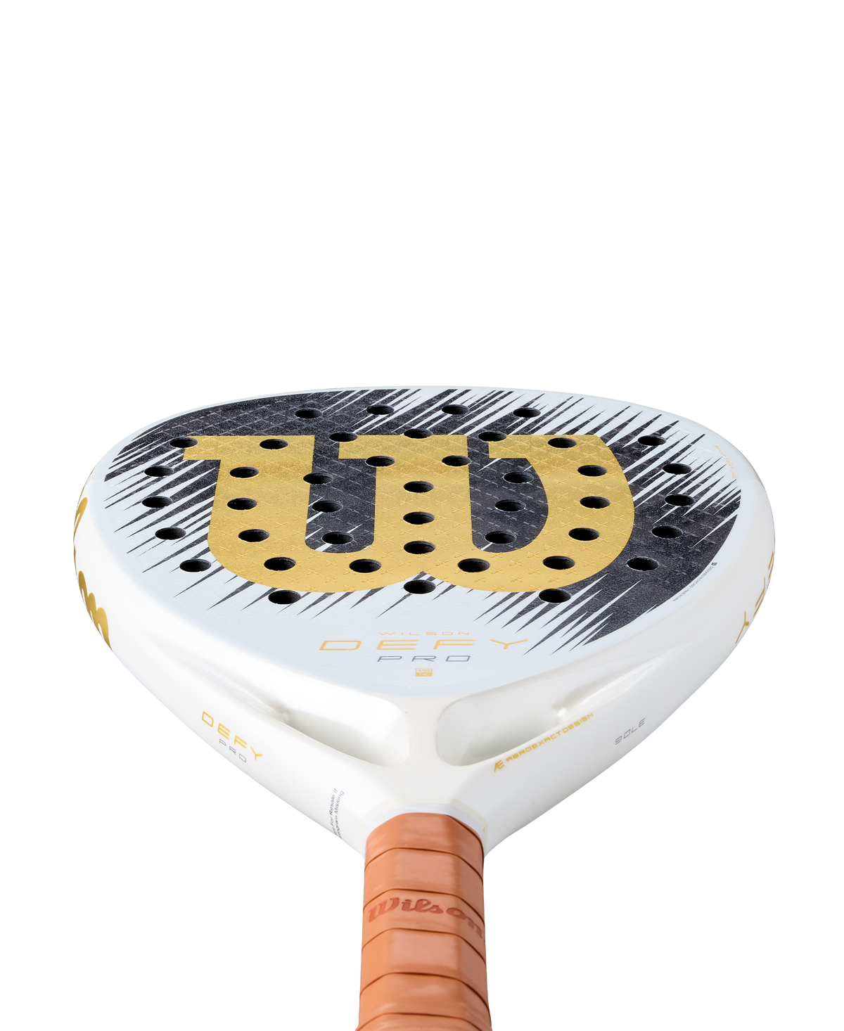 Wilson Defy Pro V1 SE Padel Racket, White/Gold - alternate view 3