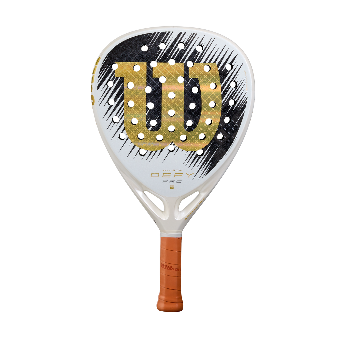 Wilson Defy Pro V1 SE Padel Racket, White/Gold - main view