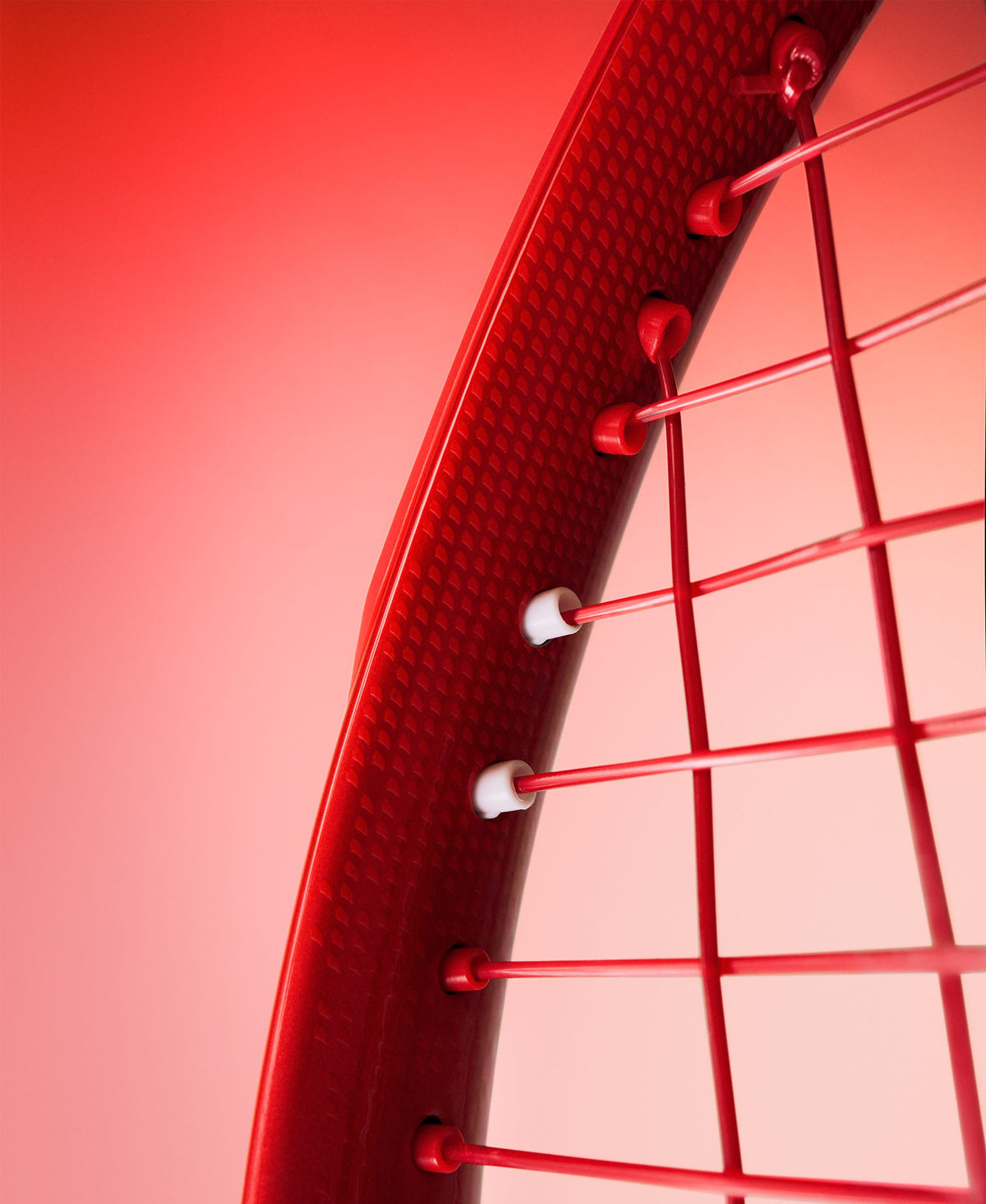 Wilson Defyer 100L V1 Tennis Racket Unstrung, 10.1 oz in Red - feature detail