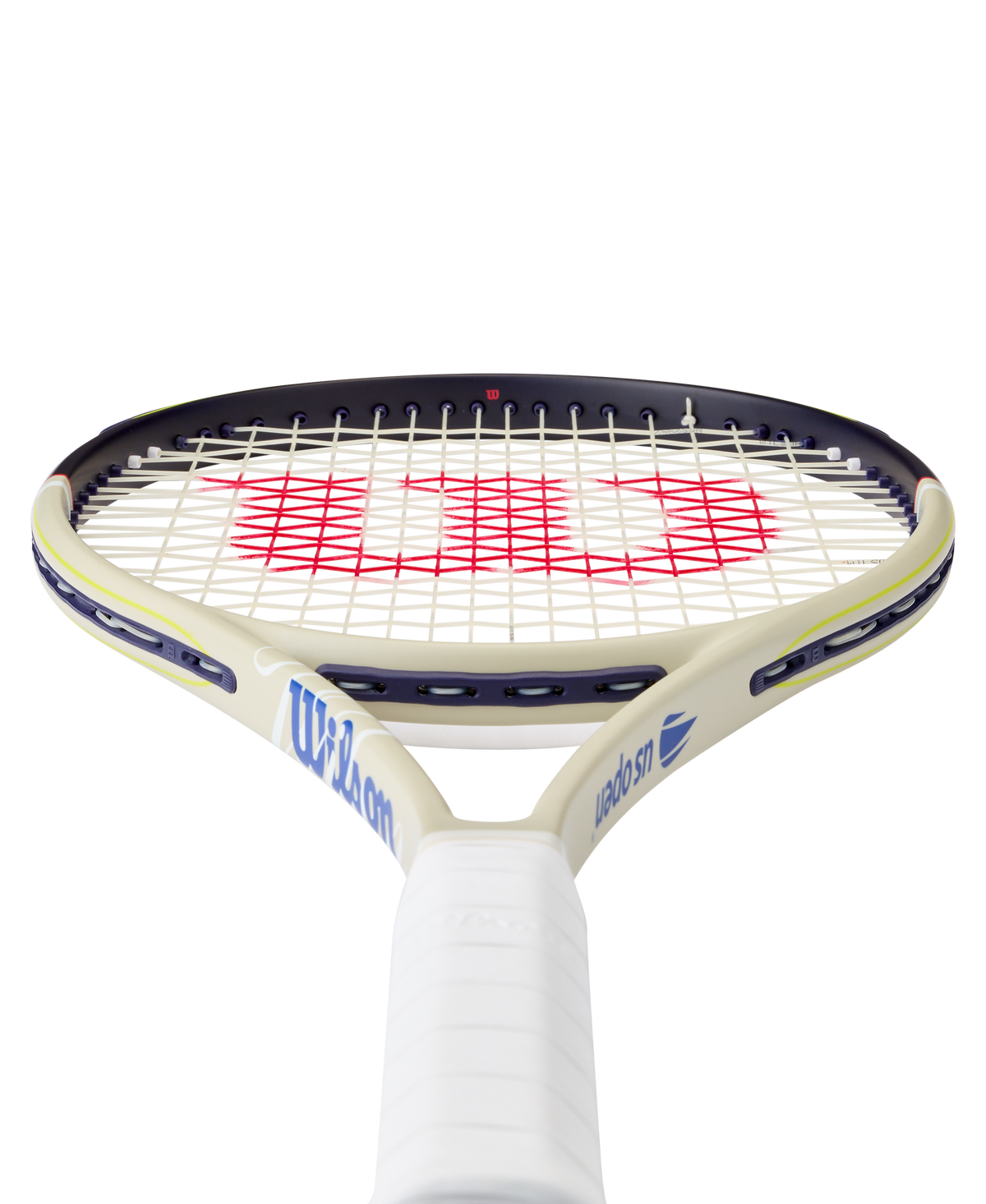 Wilson Blade 98 16x19 V10 US Open 2026 Tennis Racket Unstrung in Cream/Navy - alternate view 2