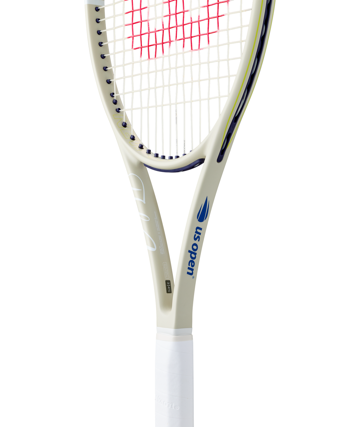 Wilson Blade 98 16x19 V10 US Open 2026 Tennis Racket Unstrung in Cream/Navy - alternate view 4