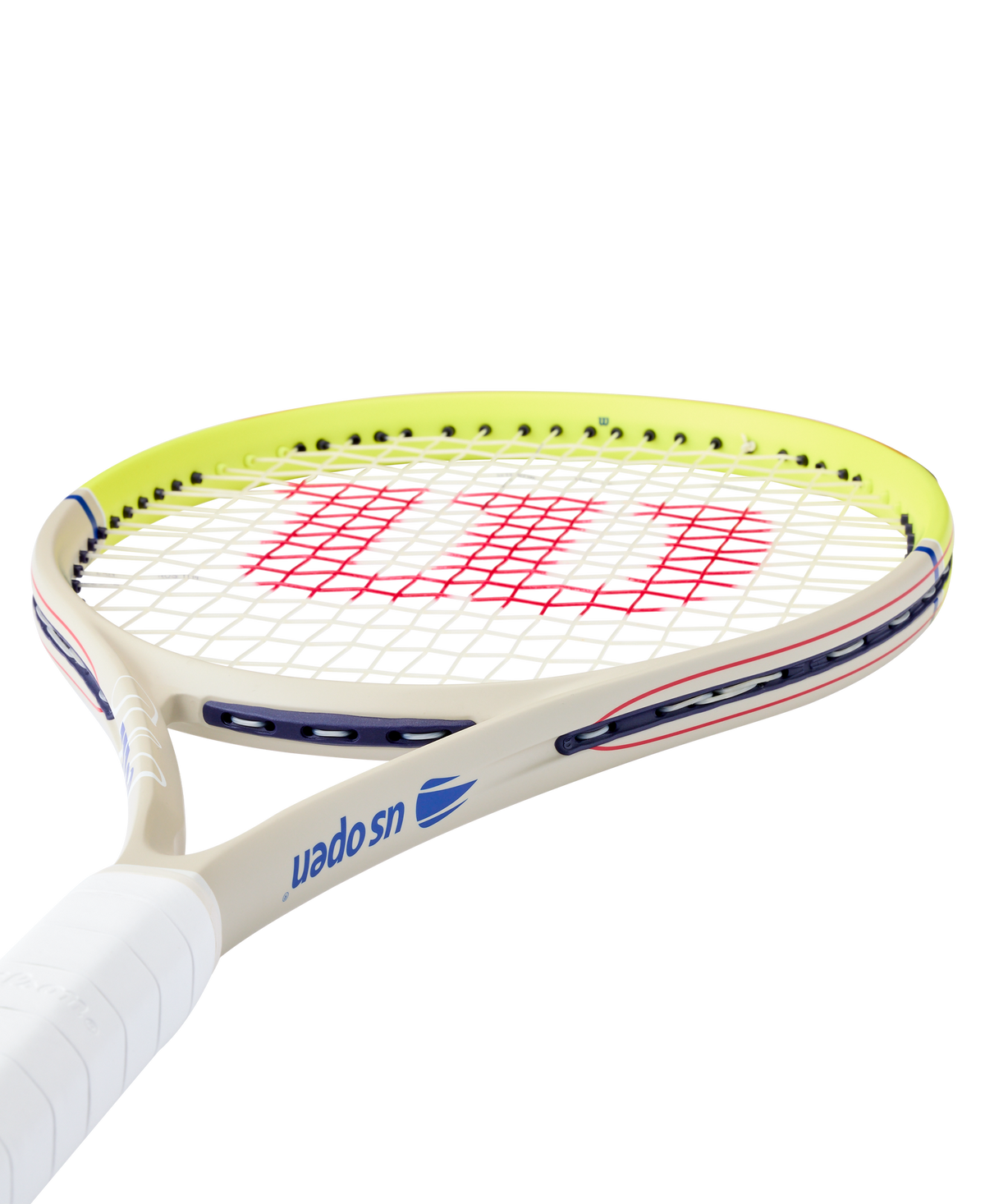 Wilson Clash 100 V3 US Open 2026 Tennis Racket Unstrung in Cream/Navy - alternate view 3