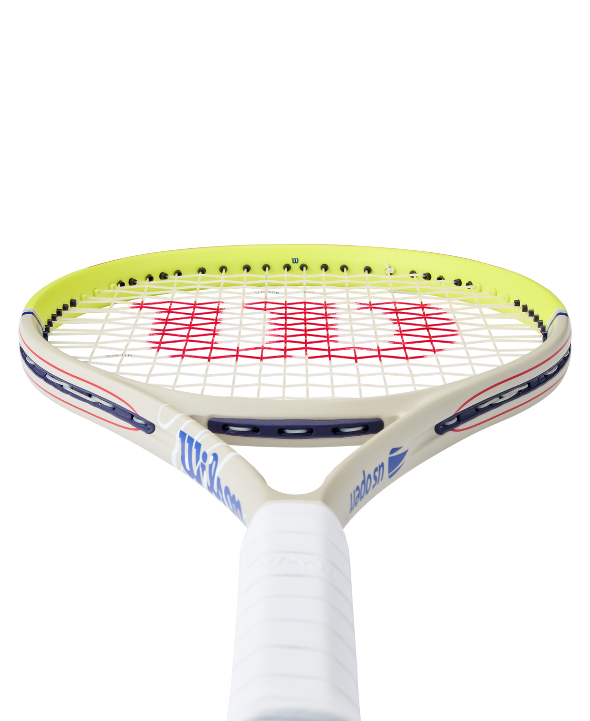 Wilson Clash 100 V3 US Open 2026 Tennis Racket Unstrung in Cream/Navy - alternate view 2