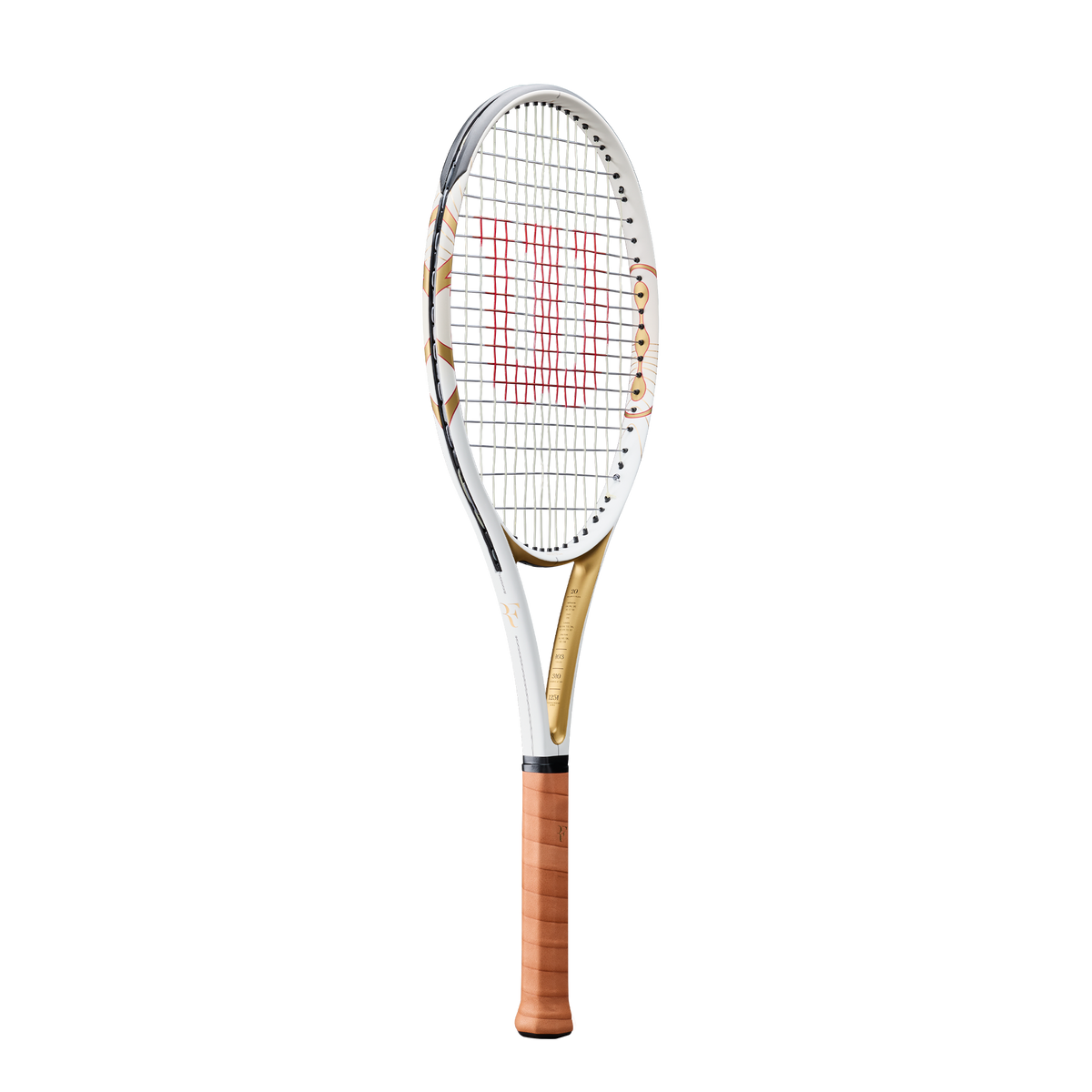Wilson RF 01 Pro Hall of Fame Tennis Racket Unstrung, White/Gold - main view
