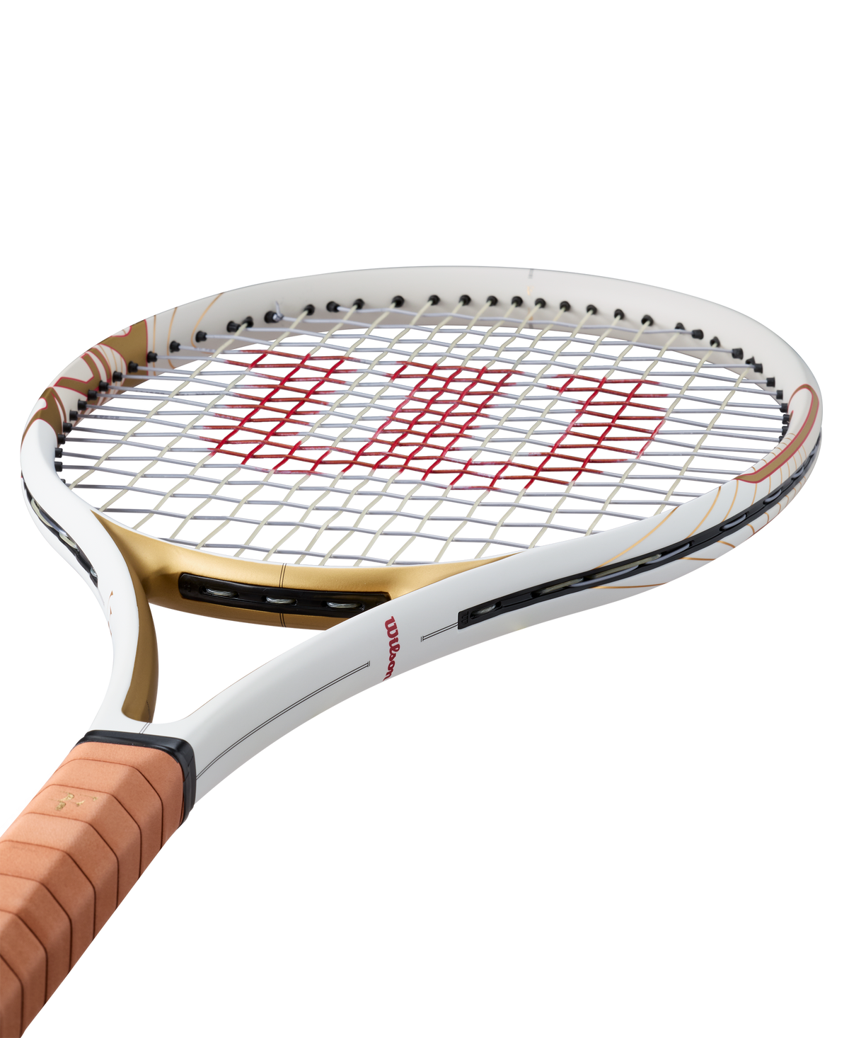 Wilson RF 01 Pro Hall of Fame Tennis Racket Unstrung, White/Gold - alternate view 3