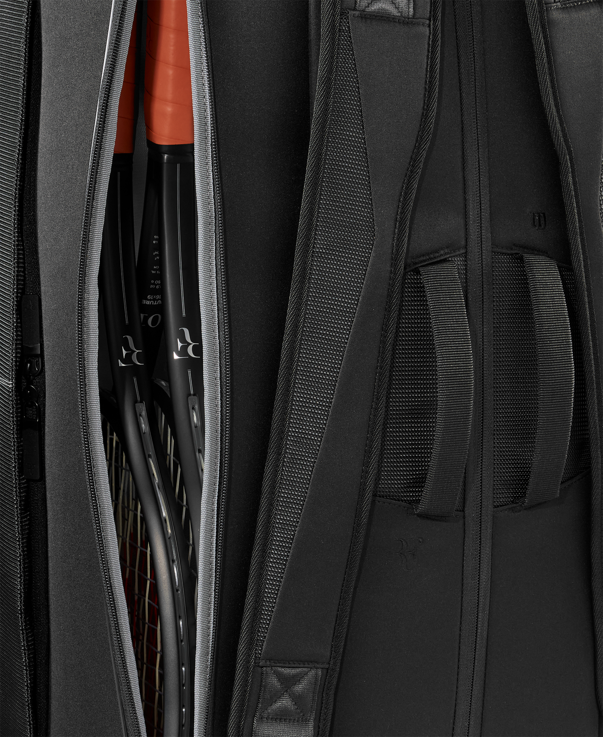 Wilson RF Tournament Tennis Racket Bag, Holds 15 Rackets, Black - alternate view 9