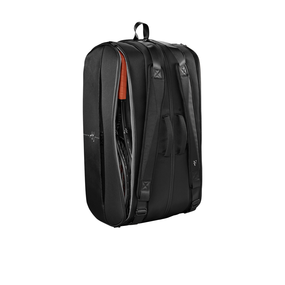 Wilson RF Tournament Tennis Racket Bag, Holds 15 Rackets, Black - alternate view 2
