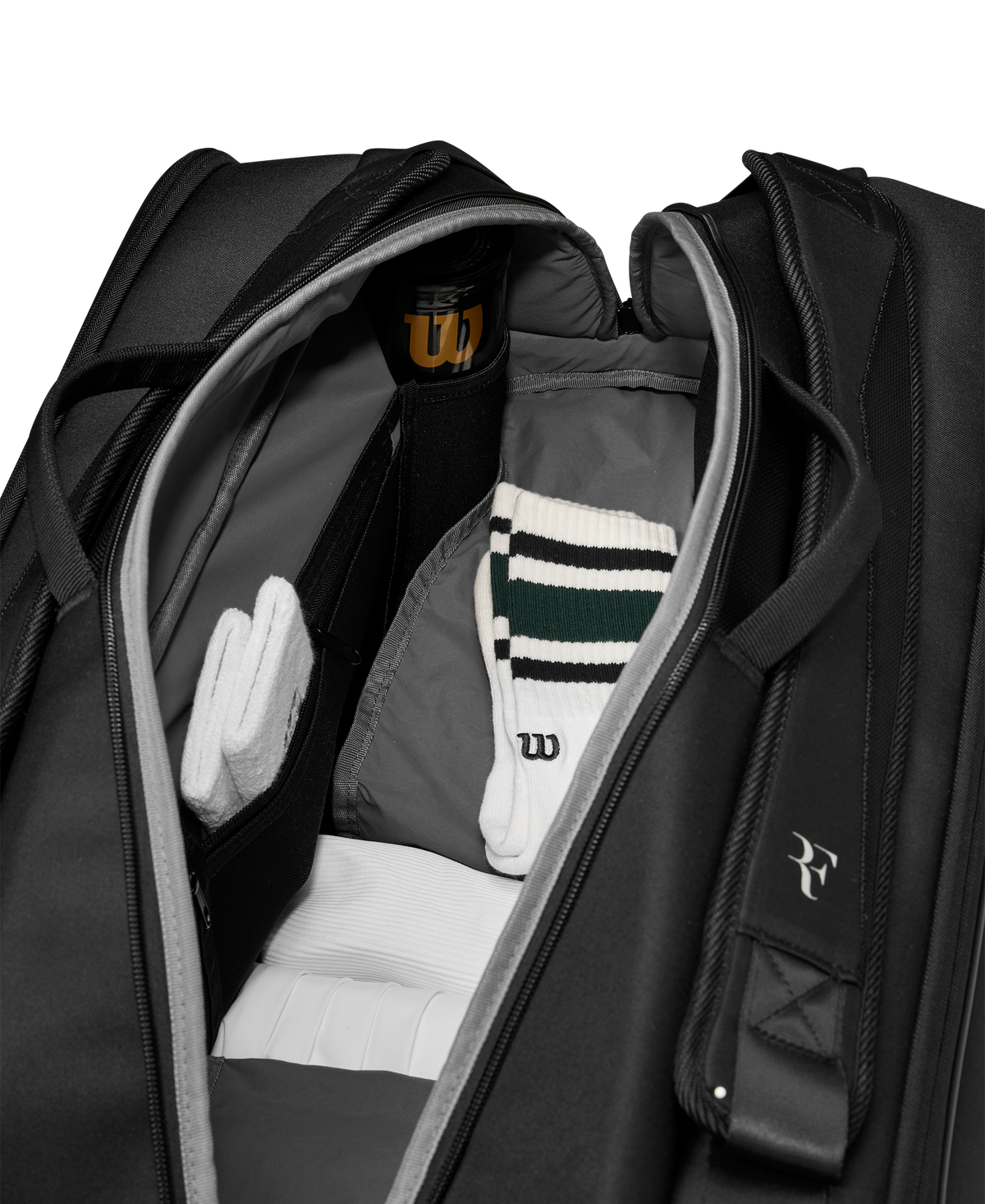 Wilson RF Tournament Tennis Racket Bag, Holds 15 Rackets, Black - alternate view 7
