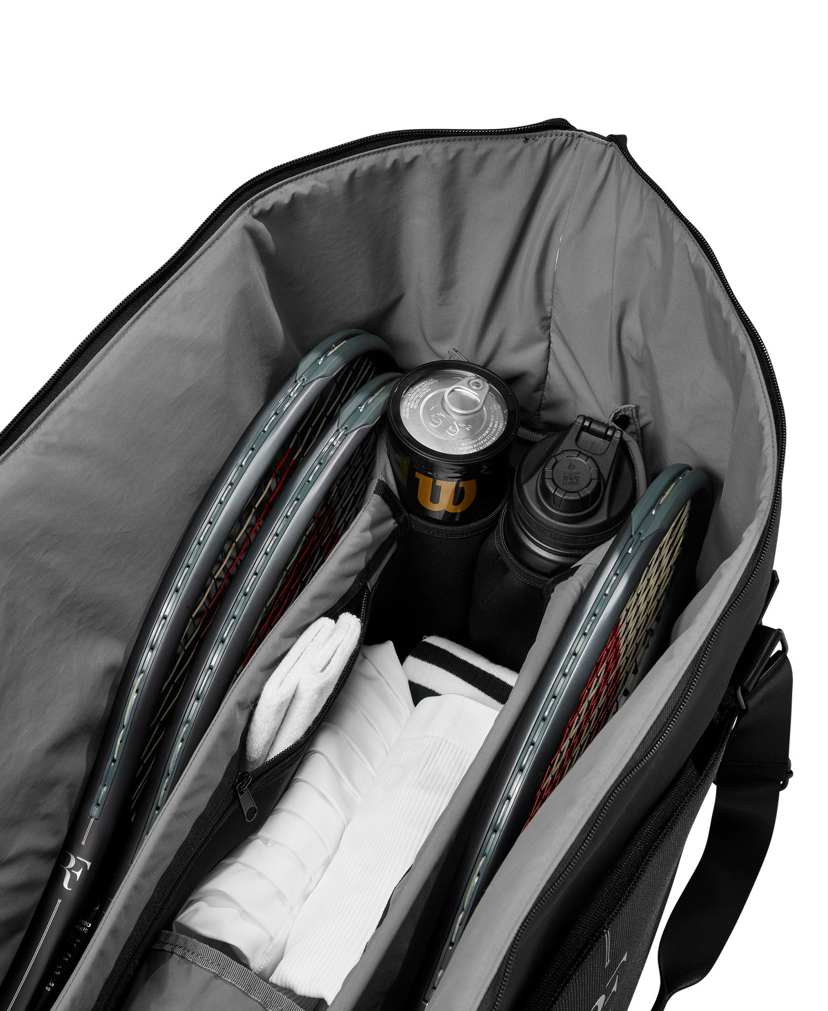 Wilson RF Practice Tennis Bag, Holds 6 Rackets, Black - alternate view 5