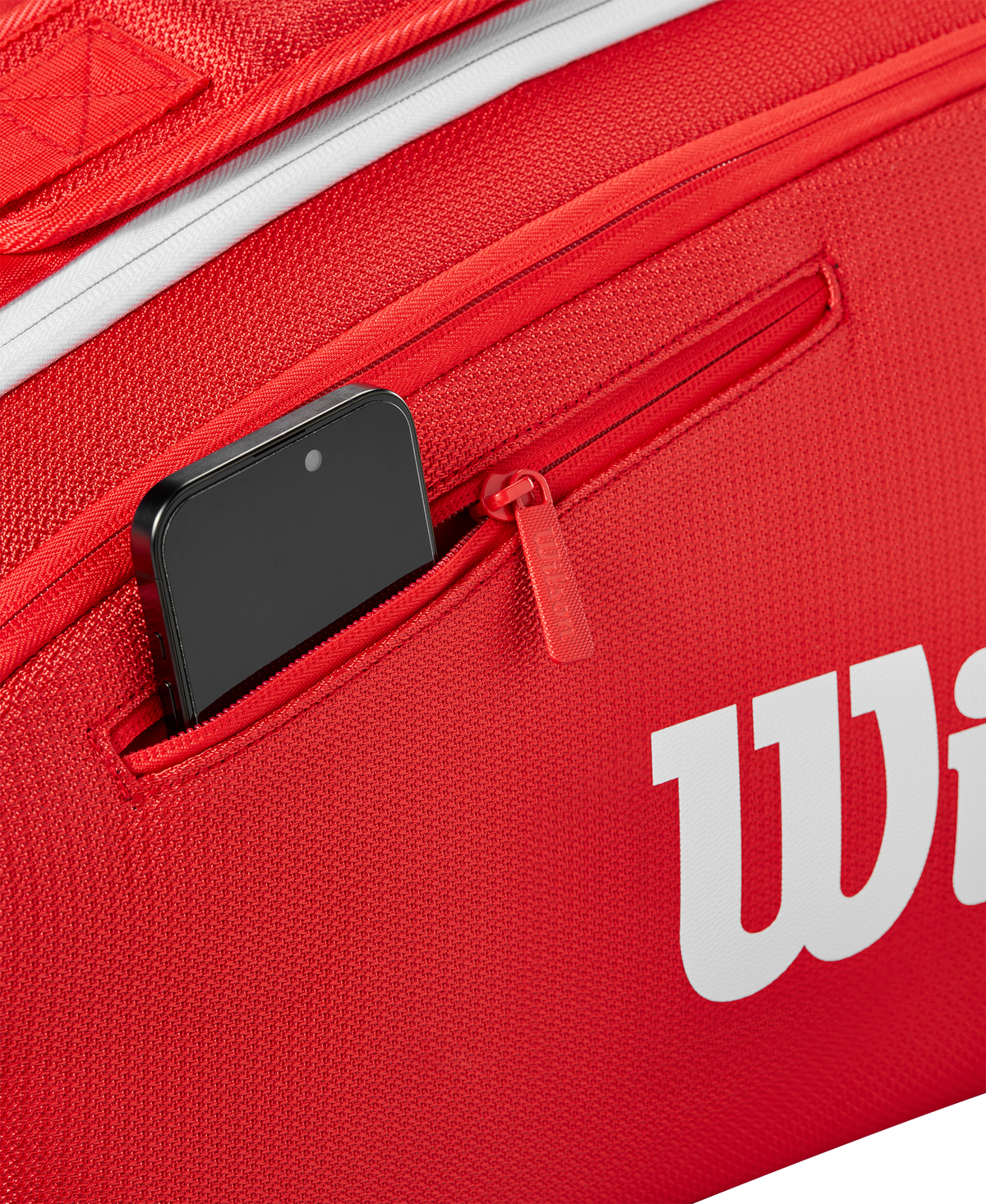 Wilson Super Tour 15 Pack Tennis Racket Bag, Red/White - alternate view 5