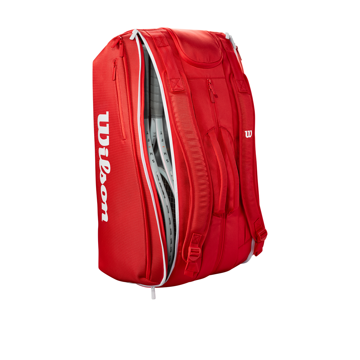 Wilson Super Tour 15 Pack Tennis Racket Bag, Red/White - alternate view 3