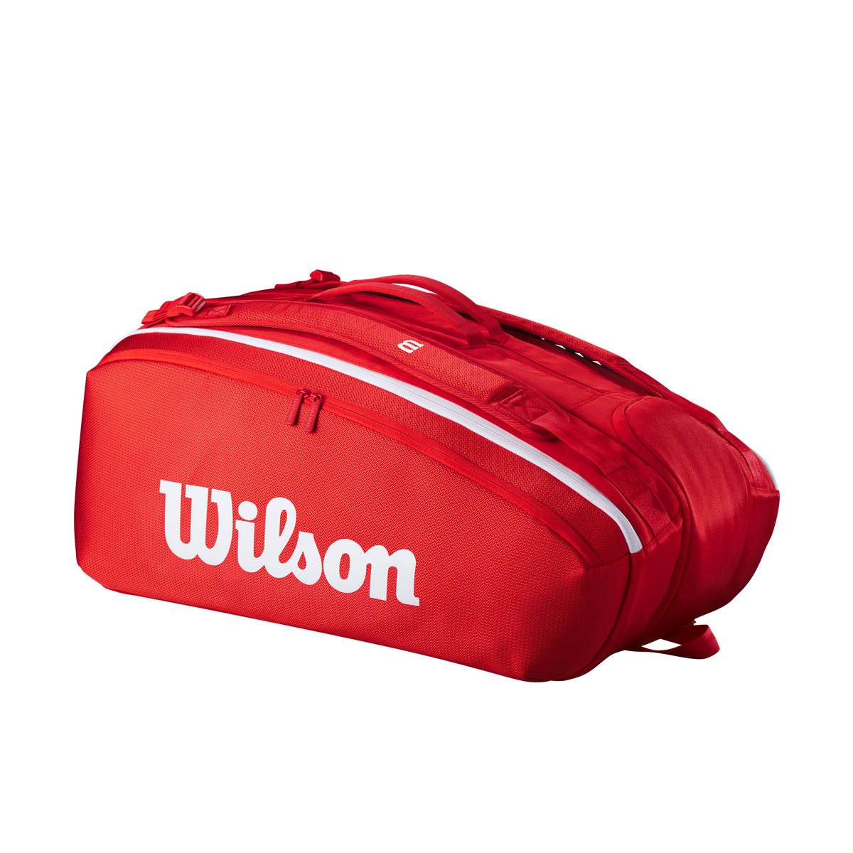 Wilson Super Tour 15 Pack Tennis Racket Bag, Red/White - main view