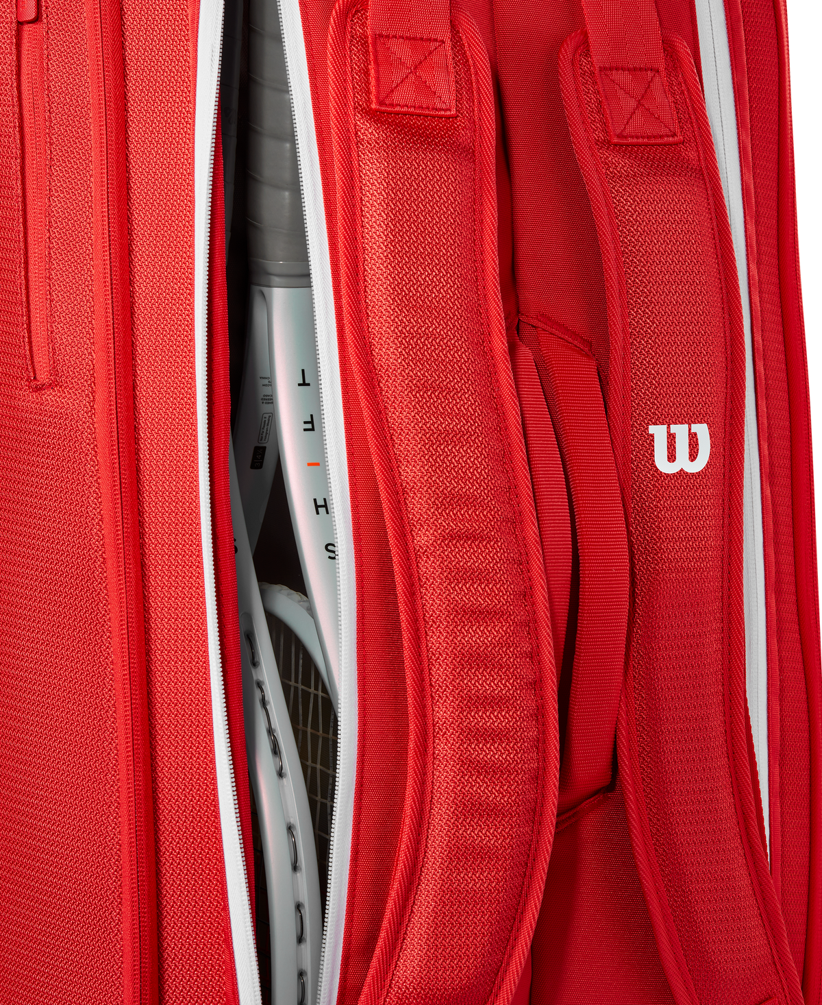 Wilson Super Tour 9 Pack Tennis Racket Bag, Red/White - alternate view 7
