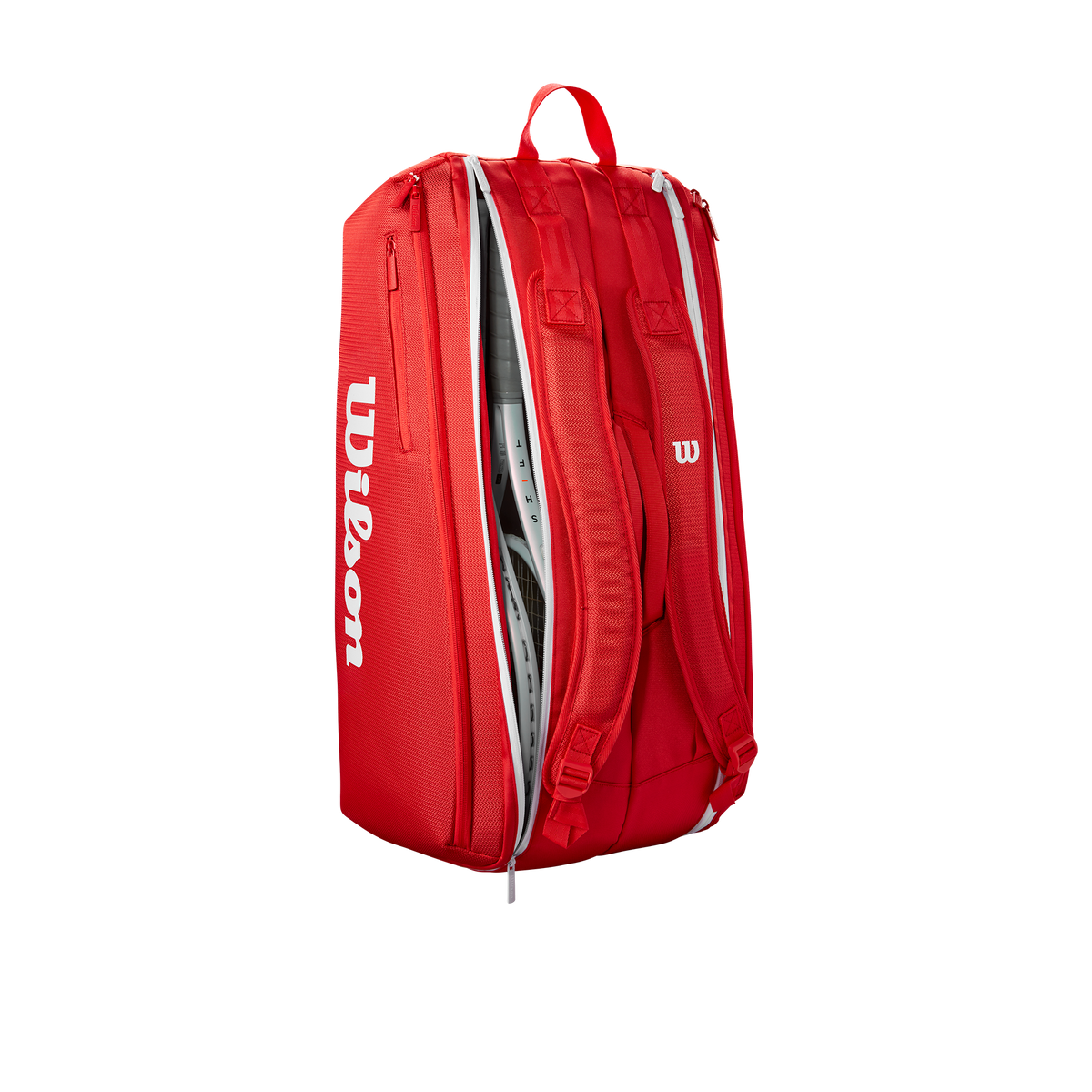 Wilson Super Tour 9 Pack Tennis Racket Bag, Red/White - alternate view 3