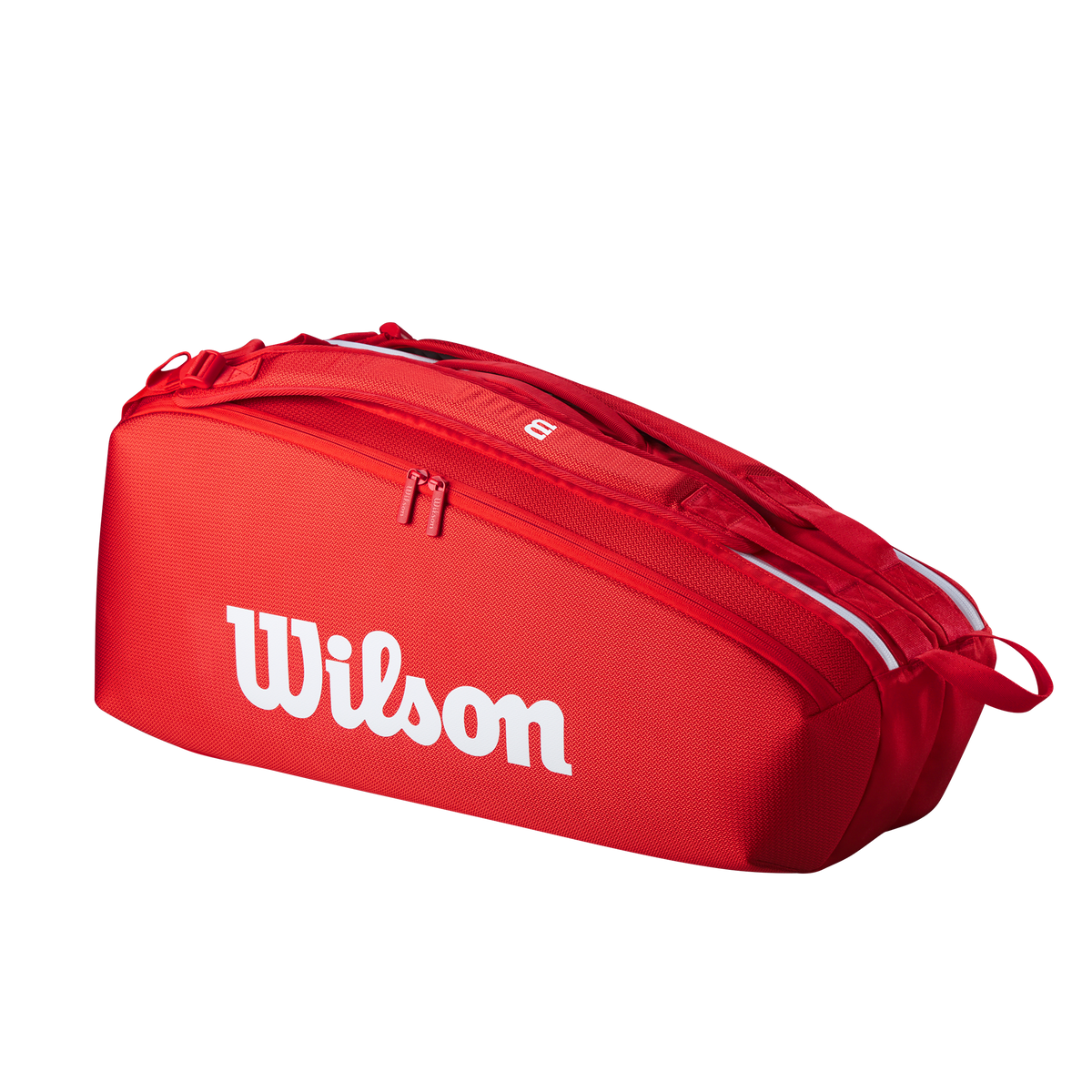 Wilson Super Tour 6 Pack Tennis Racket Bag, Red/White - main view