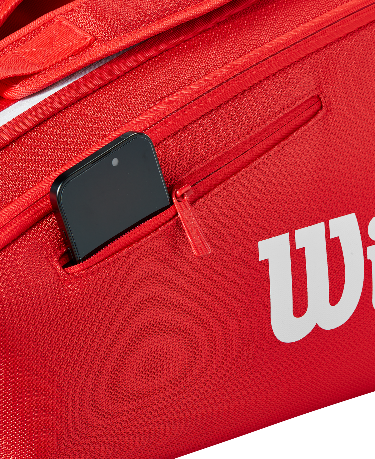 Wilson Super Tour 6 Pack Tennis Racket Bag, Red/White - alternate view 4