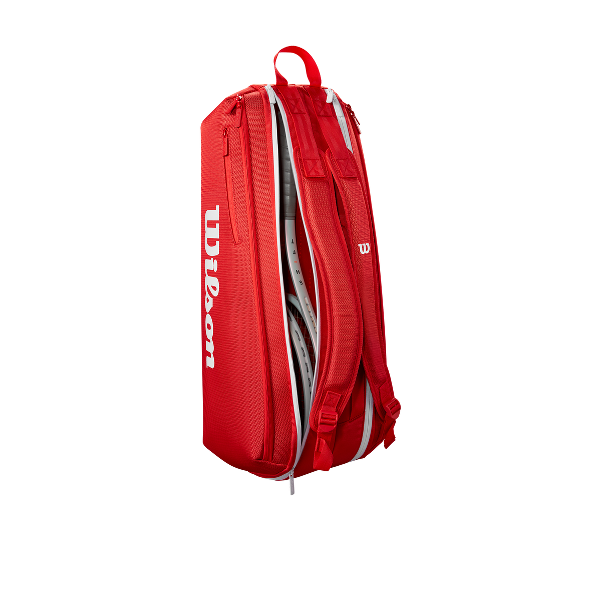 Wilson Super Tour 6 Pack Tennis Racket Bag, Red/White - alternate view 3