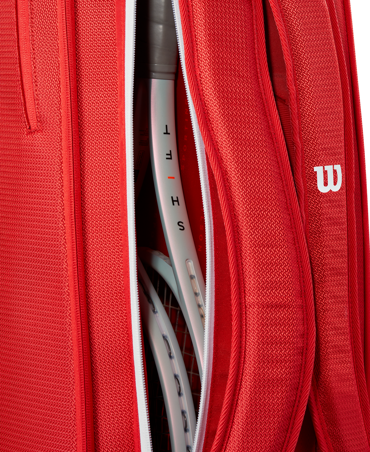 Wilson Super Tour 6 Pack Tennis Racket Bag, Red/White - alternate view 7