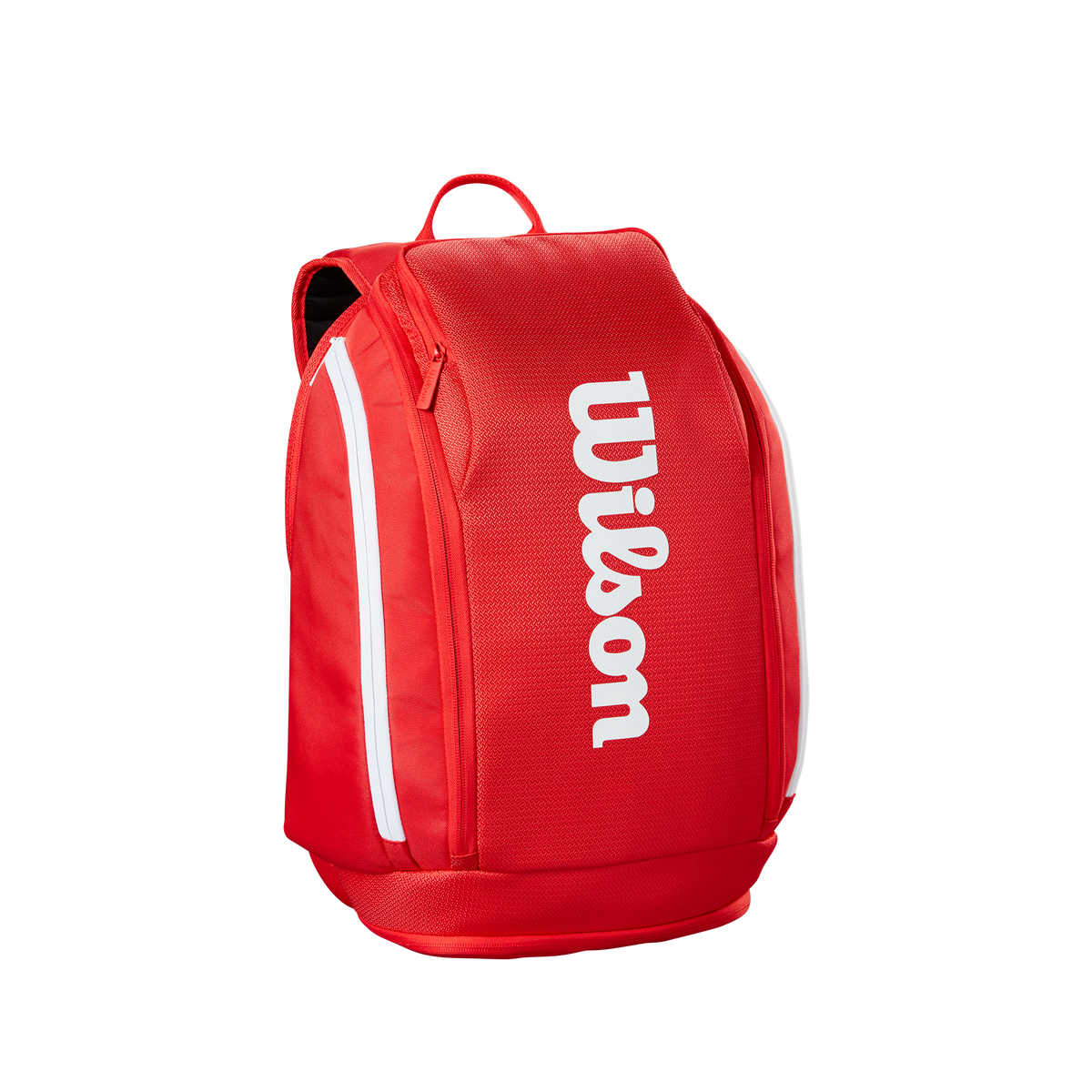 Wilson Super Tour Red Tennis Backpack, Holds 2 Rackets, Red/White - main view