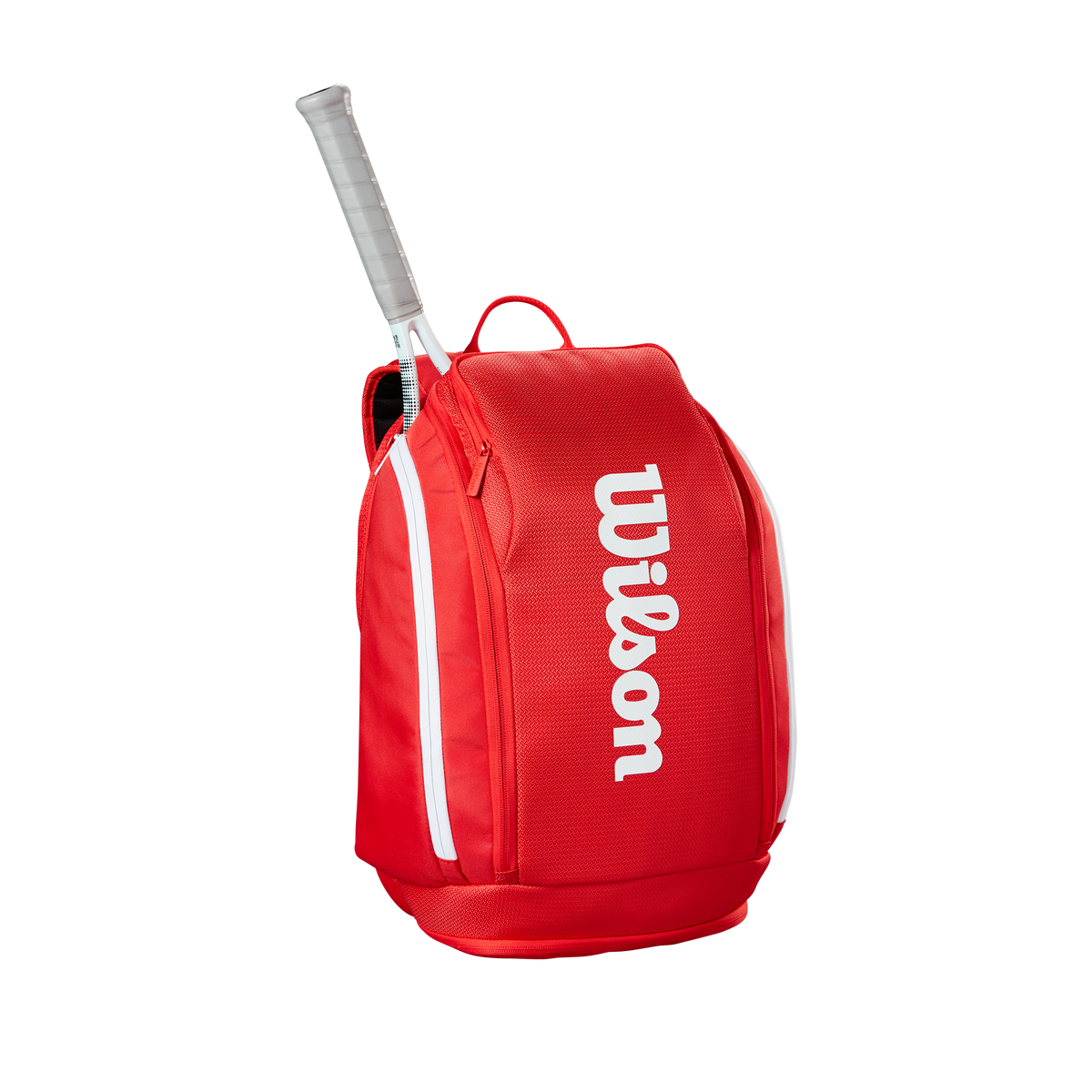 Wilson Super Tour Red Tennis Backpack, Holds 2 Rackets, Red/White - alternate view 1