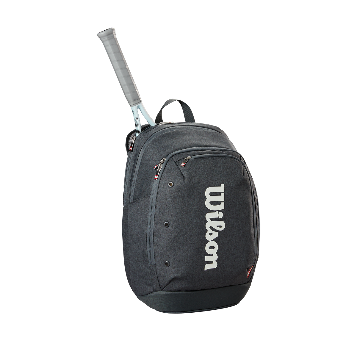 Wilson Tour Tennis Backpack, Holds 2 Rackets, Black/White - alternate view 1