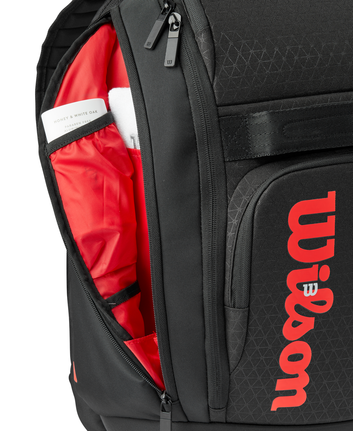 Wilson Clash V3 Super Tour Tennis Backpack, Holds 2 Rackets, Black/Infrared - alternate view 5