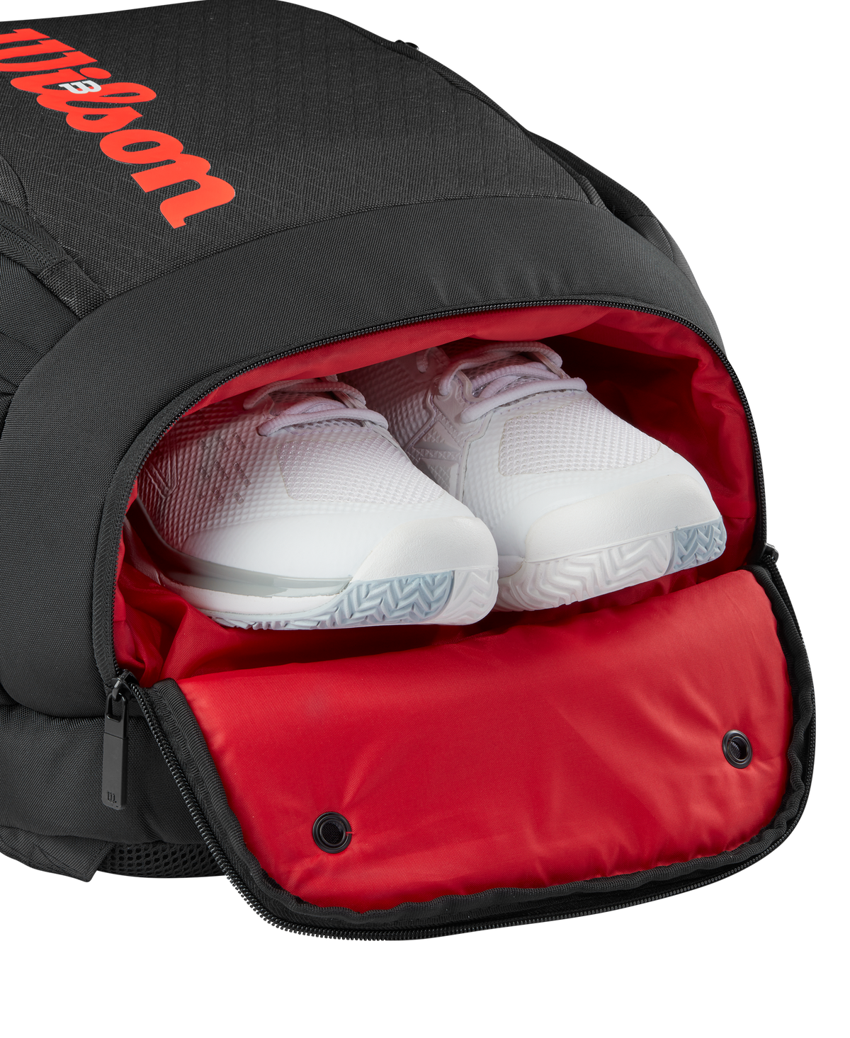 Wilson Clash V3 Super Tour Tennis Backpack, Holds 2 Rackets, Black/Infrared - alternate view 8
