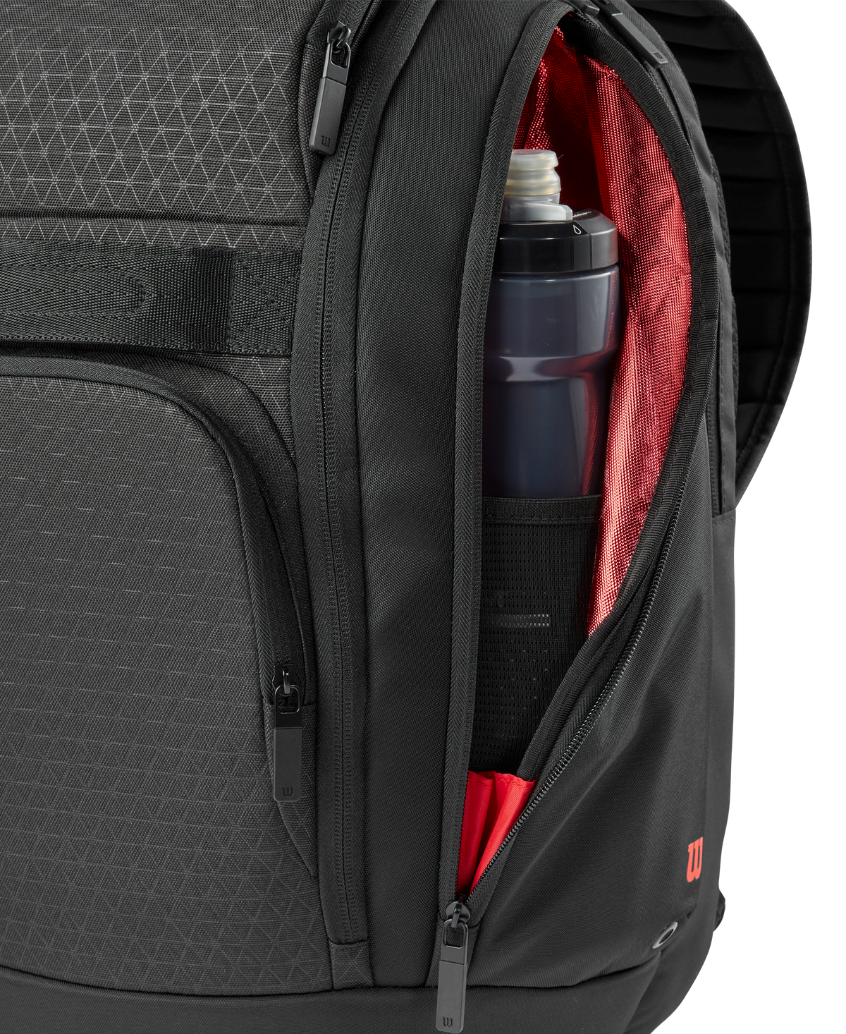 Wilson Clash V3 Super Tour Tennis Backpack, Holds 2 Rackets, Black/Infrared - alternate view 4