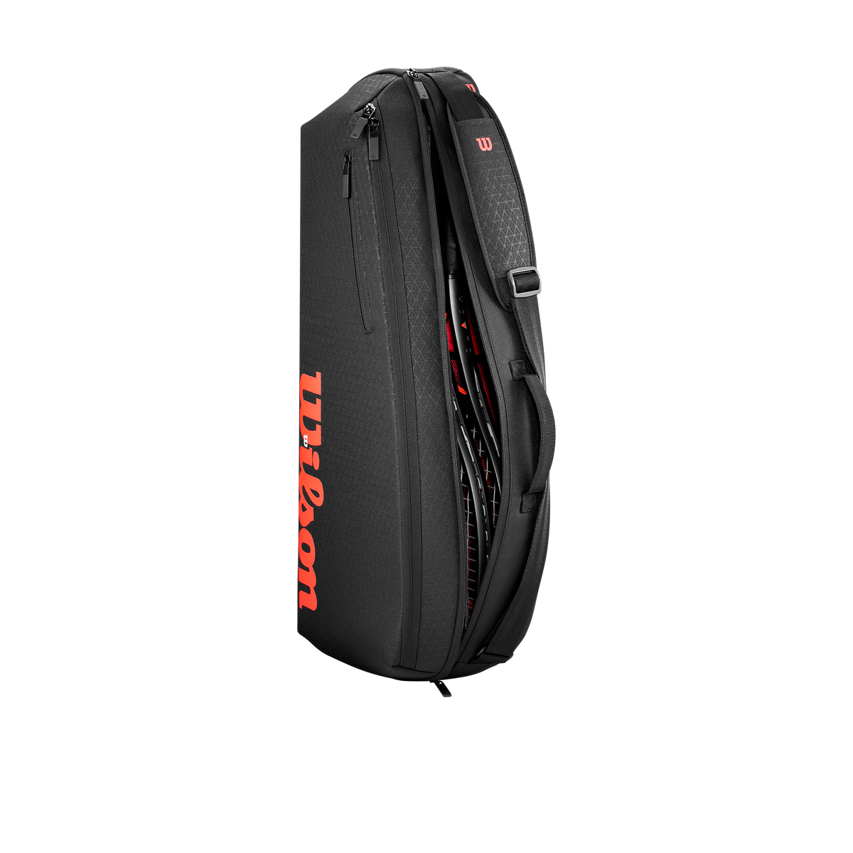 Wilson Clash V3 Super Tour 3 Pack Tennis Racket Bag, Black/Infrared - alternate view 3